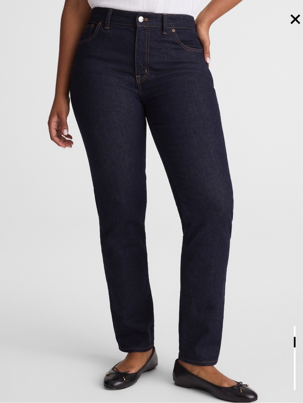 Madewell the curvy Jules slim straight jeans dark wash rinse classic denim NWT